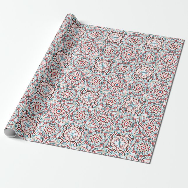 Geometric Glittering Metallic Luxury Wedding Wrapping Paper (Unrolled)