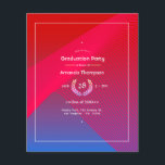 Geometric Glow Graduation Party Flyer<br><div class="desc">Modern graduation party invitation with accents of red and blue customisable to your specifics. Envelopes are not included. For thicker invitations with envelopes included and matching products on the same theme please see the collection below.</div>