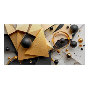 Geometric Gold & Black Elegance Poster