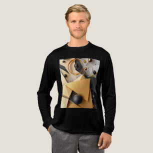 Geometric Gold & Black Elegance Tri-Blend Shirt