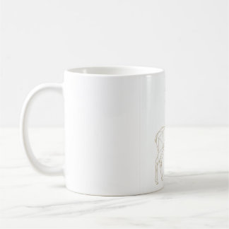 Geometric Gold Deer Antler Stars Coffee Mug