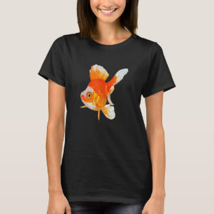 Geometric Gold Fish Dad Mom Boy Girl Birth Day T-Shirt