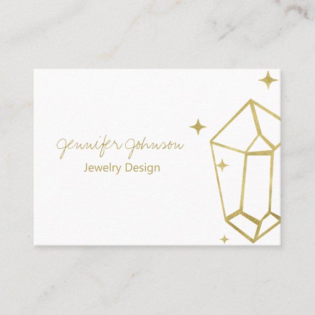 Geometric Gold Foil Business Card (Front)