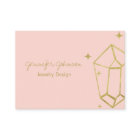 Geometric Gold Foil Pink Business Card