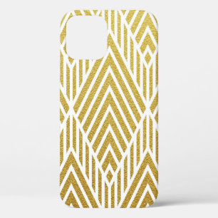 Geometric gold glittering seamless pattern iPhone 12 case