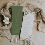 Geometric Gold Greenery Fall Wedding Program Programme<br><div class="desc">This geometric gold greenery fall wedding program is perfect for a modern wedding. The design features a beautiful gold geometric frame with elegant green leaves.</div>