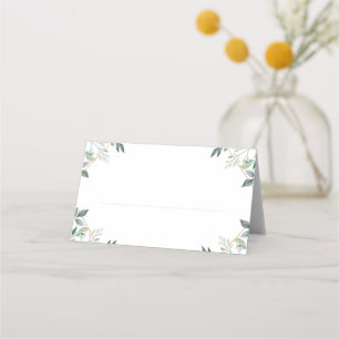 Geometric Gold Leaf Wedding Place Cards