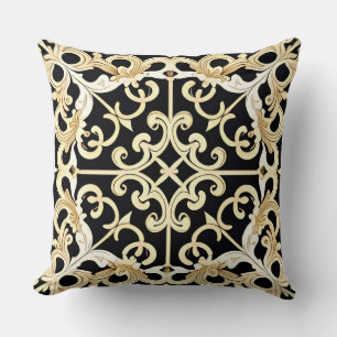 Geometric Gold Panel Cushion