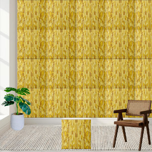 Geometric Gold Pattern Ceramic Tile