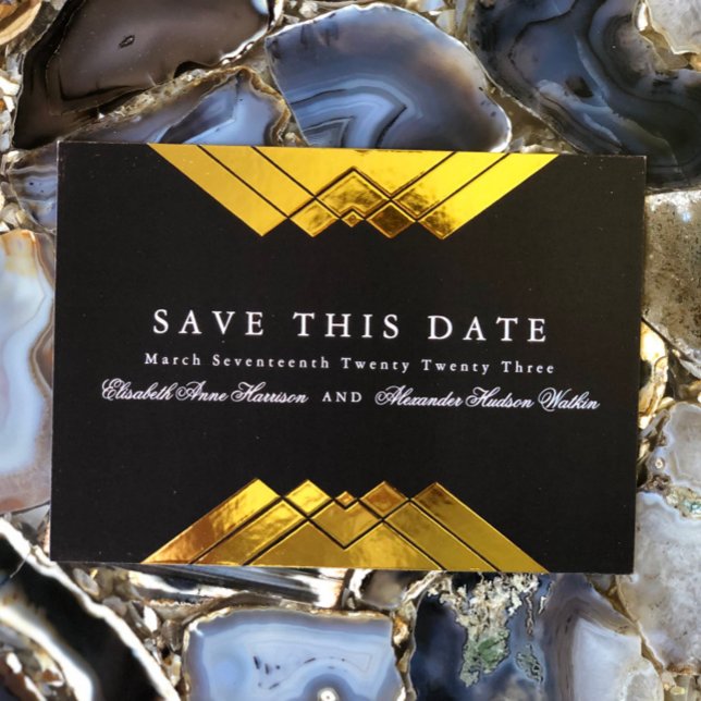 Geometric Gold Save the Date (Creator Uploaded)