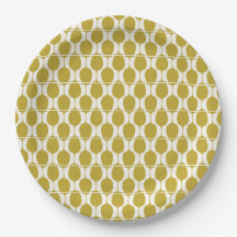 Geometric Gold Wine Glass Pattern