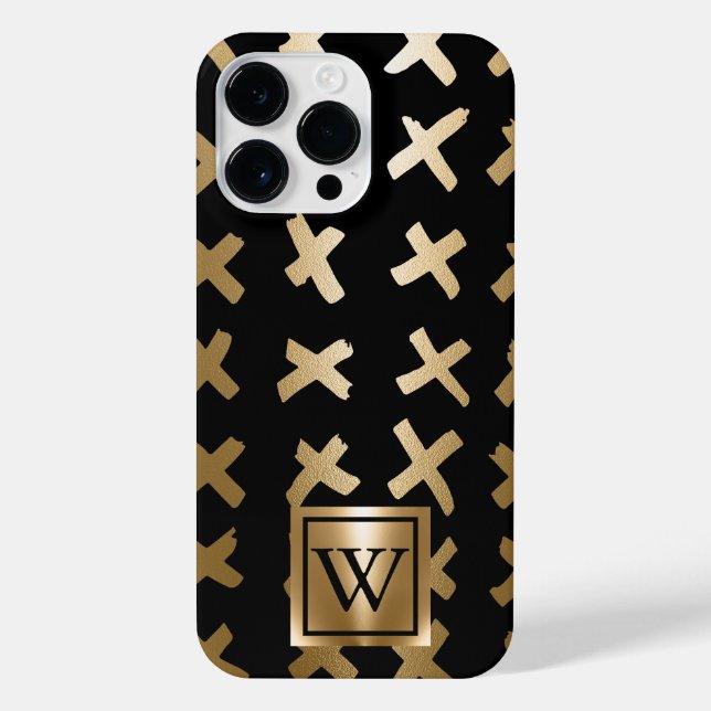 Geometric Golden Abstract iPhone Case (Back)