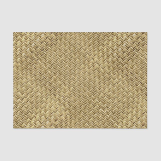 Geometric Golden Basketweave Graphic Pattern Tissue Paper (Front)
