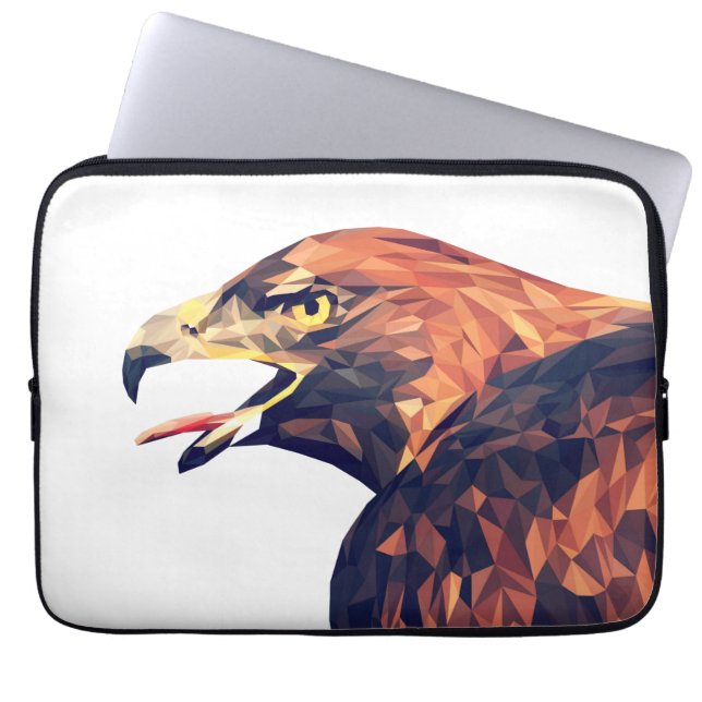 Geometric Golden Eagle Laptop Sleeve (Front)