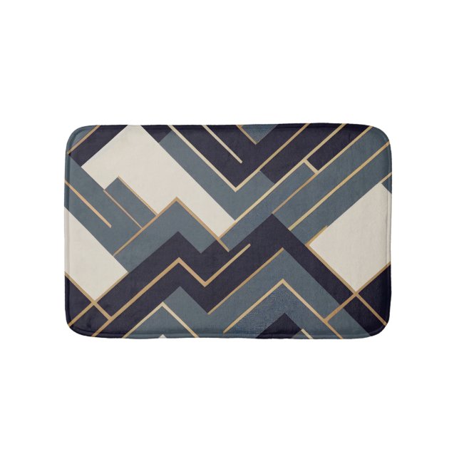 Geometric Golden illustration Bath Mat (Front)