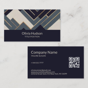 Geometric Golden illustration Business Card