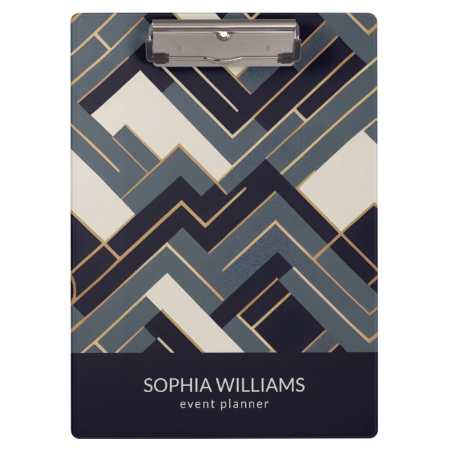 Geometric Golden illustration Clipboard (Front)