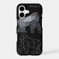 Geometric Gorilla Polygonal Animal With Name Tag
