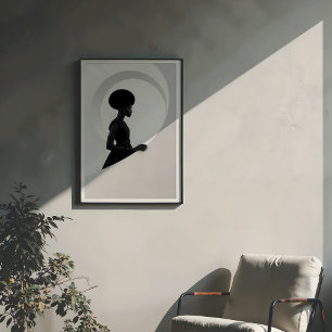 Geometric Grace: Monochrome Fashion Profile Poster