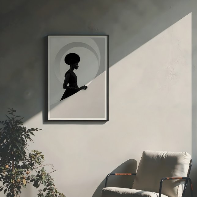 Geometric Grace: Monochrome Fashion Profile Poster (Creator Uploaded)