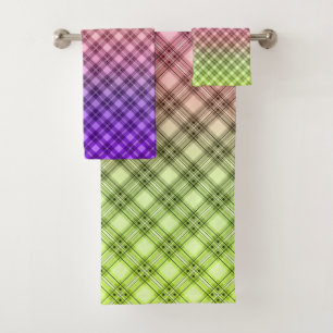 Geometric, gradient, Ombre Bath Towel Set