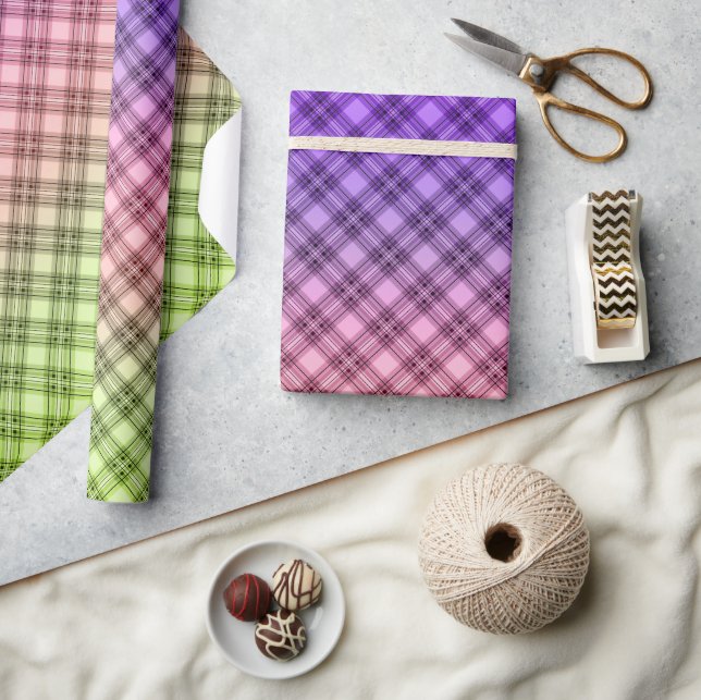 Geometric, gradient, Ombre  Wrapping Paper (Crafts)