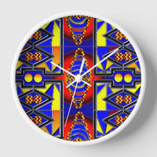 Geometric Gradient Pattern  Clock