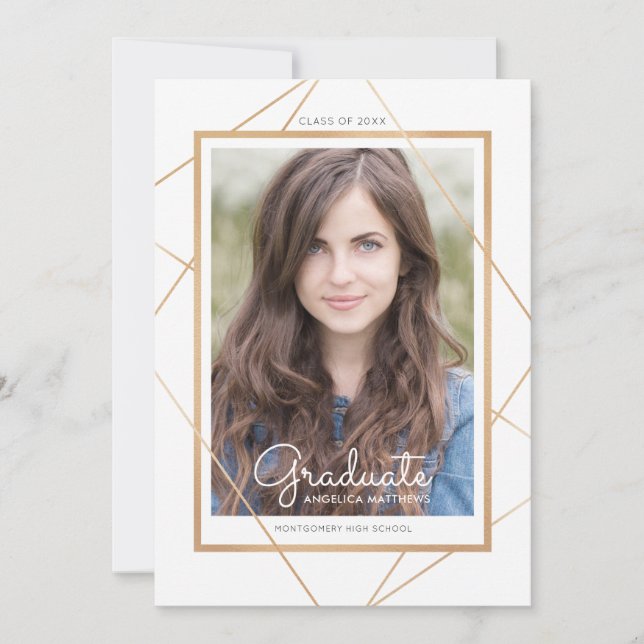 Geometric Graduation Announcement (Front)