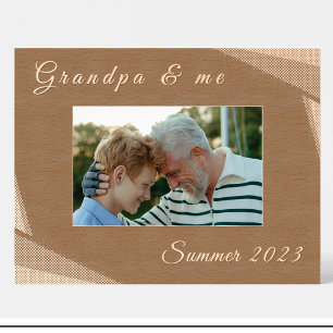 Geometric Grandpa Date Custom Wood Picture Frames 