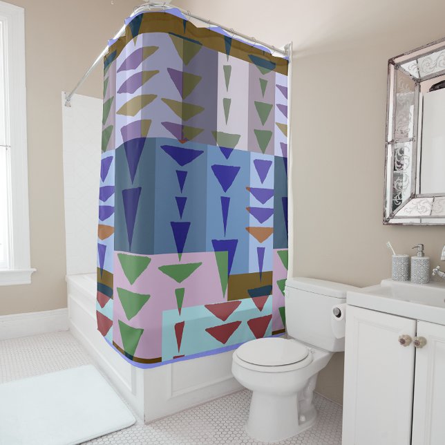  Geometric Graphic Motif Modern Trend  Shower Curtain (Creator Uploaded)