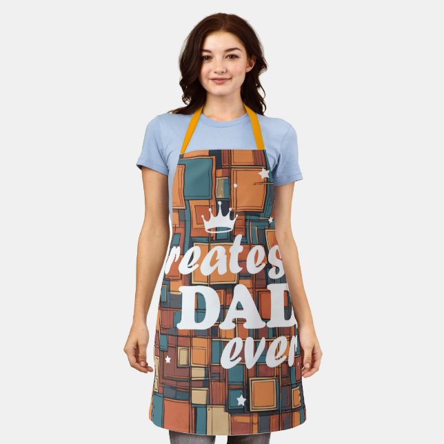 Geometric Greatness: Greatest Dad Ever apron (Worn)