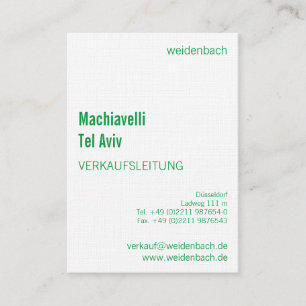 Geometric green business card