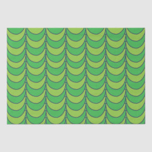 Geometric Green Half Circle Geometric Pattern Tissue Paper