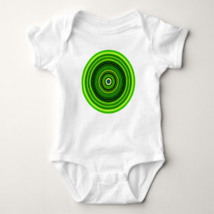 Geometric Green Mandala Design-64055 Baby Bodysuit