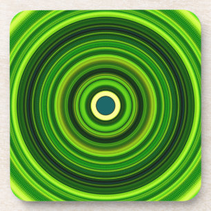 Geometric Green Mandala Design-64055 Coaster