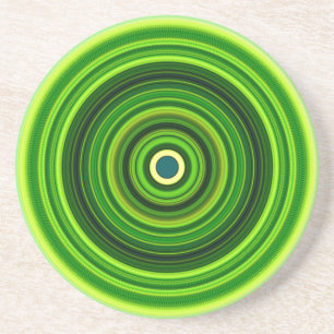 Geometric Green Mandala Design-64055 Coaster
