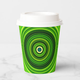 Geometric Green Mandala Design-64055 Paper Cups