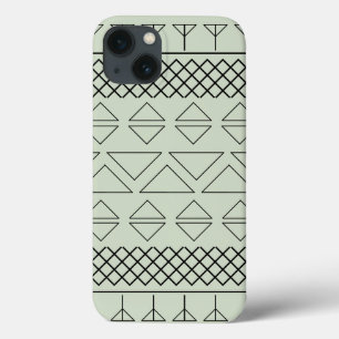 Geometric Green Pattern iPhone 13 Case