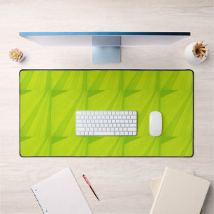 Geometric green shapes pattern desk mat