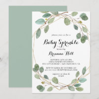 Geometric Greenery Eucalyptus Baby Sprinkle