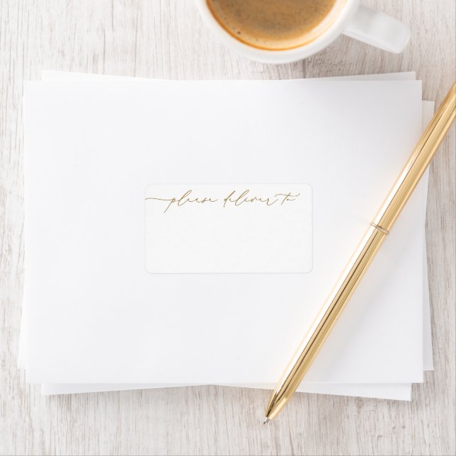 Geometric Greenery Wedding Collection Address Label (Insitu)