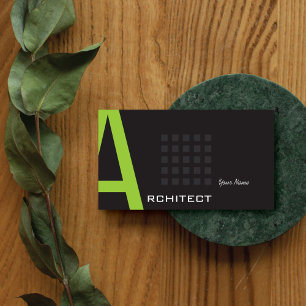 Geometric Grid Architect Business Card