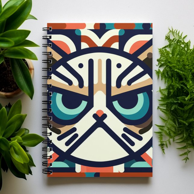 Geometric Grumpy Cat Face Notebook (Creator Uploaded)