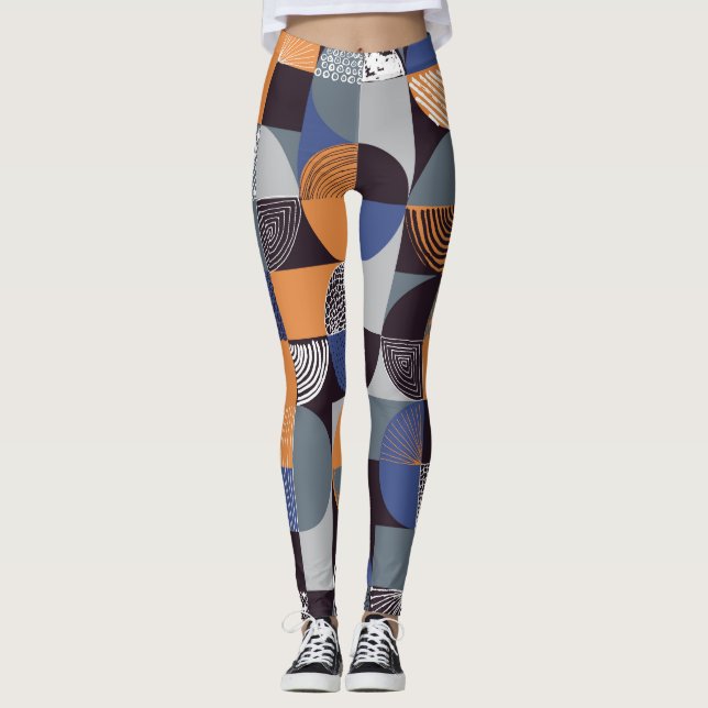 Geometric Handdrawn: Creative Seamless Doodles. Leggings (Front)