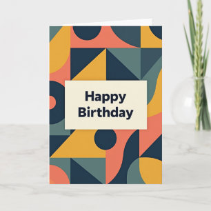 Geometric Happy Birthday Card