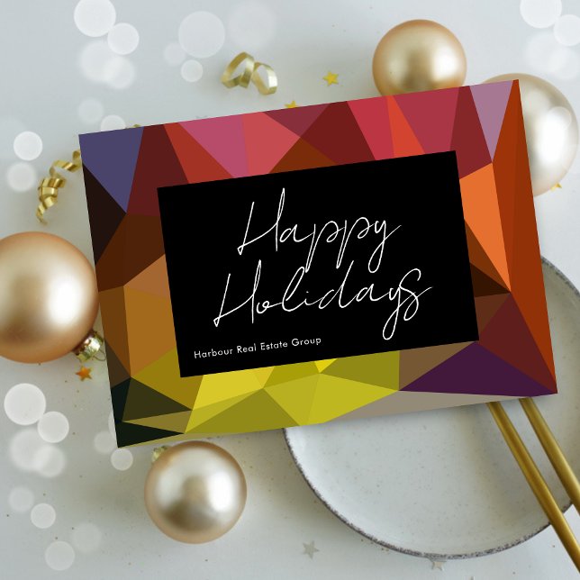 Geometric Happy Holidays Corporate Card (Creator Uploaded)
