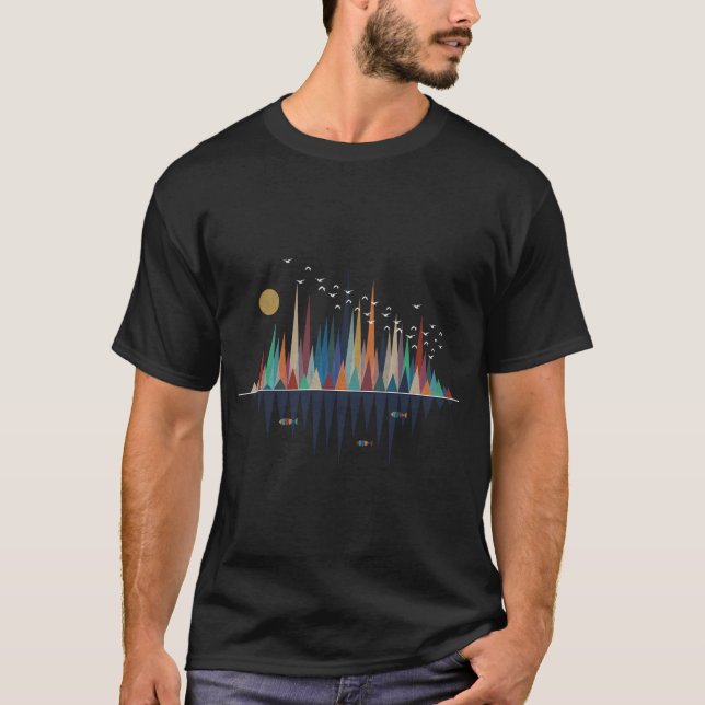 Geometric Happy Nature T-Shirt (Front)