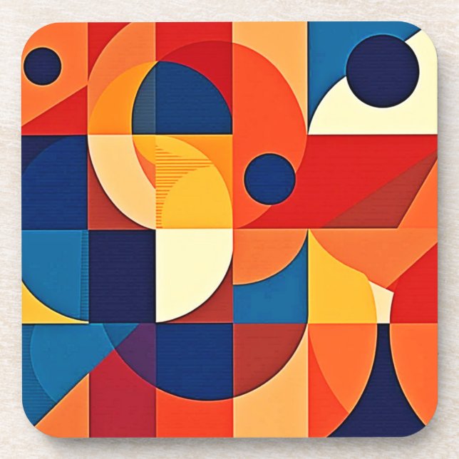 Geometric Harmony: Artful Design Coaster (Front)