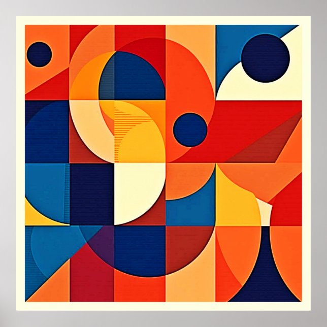 Geometric Harmony: Artful Design Poster (Front)