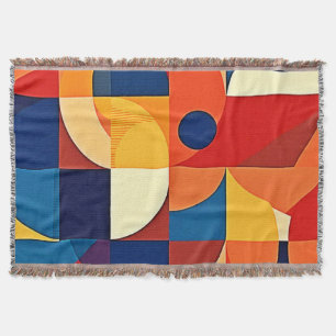 Geometric Harmony: Artful Design Throw Blanket